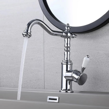 Belluno Antique Single-Handle Single-Hole Bathroom Sink Faucet with 360° Swivel Spout