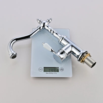 Belluno Antique Single-Handle Single-Hole Bathroom Sink Faucet with 360° Swivel Spout