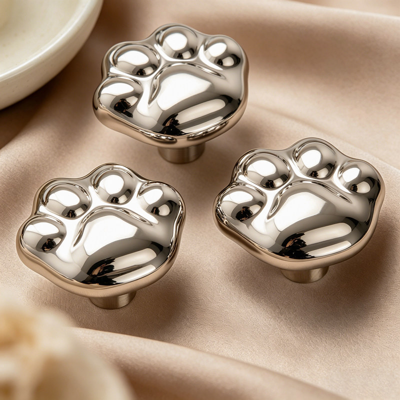 Brass Cat Paw Cabinet Knob