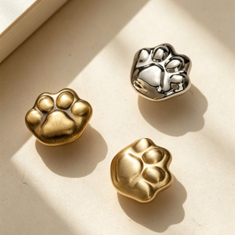 Brass Cat Paw Cabinet Knob