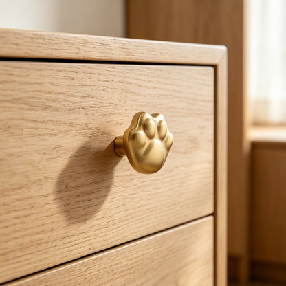 Brass Cat Paw Cabinet Knob