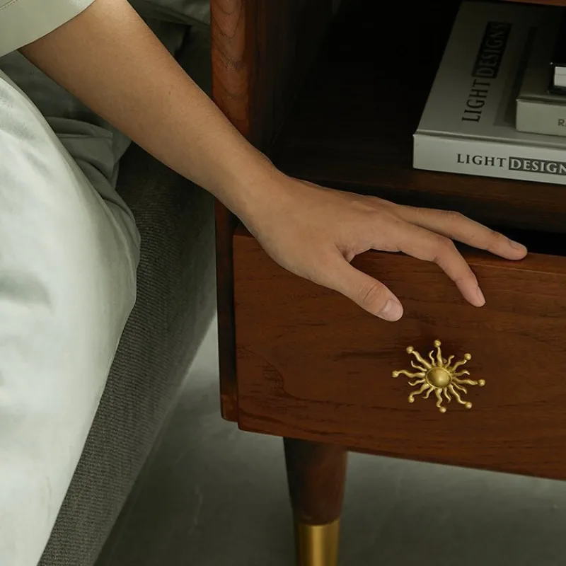 Brass Sunburst Knob for Dresser Drawers