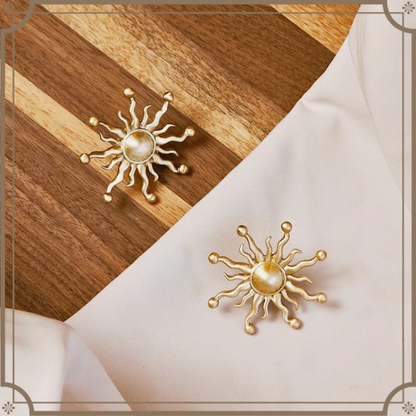Brass Sunburst Knob for Dresser Drawers