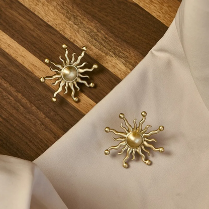 Brass Sunburst Knob for Dresser Drawers