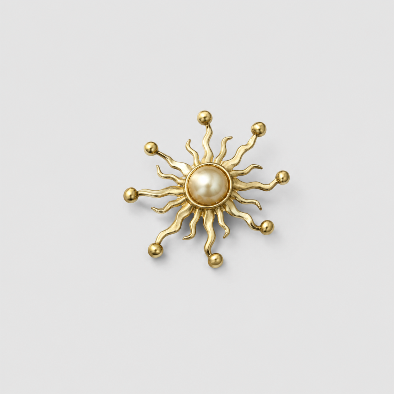 Brass Sunburst Knob for Dresser Drawers