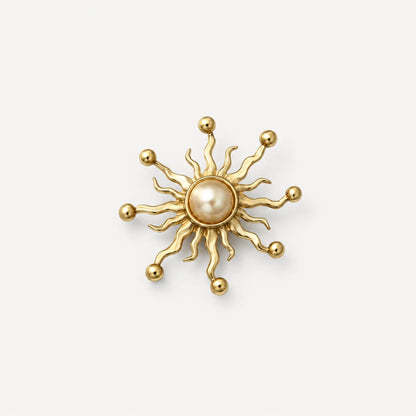 Brass Sunburst Knob for Dresser Drawers
