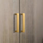 Gold Solid Brass Cabinet Handles, Square Bar Pulls