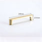 Gold Solid Brass Cabinet Handles, Square Bar Pulls