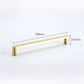 Gold Solid Brass Cabinet Handles, Square Bar Pulls