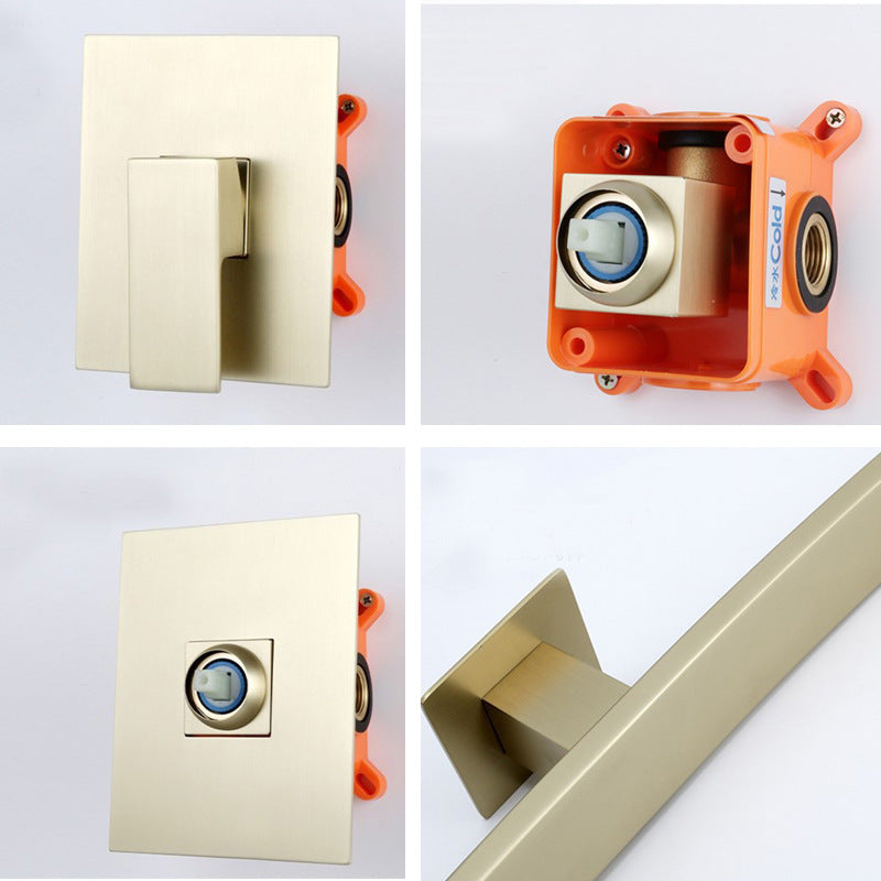 Brass body with metal faucet parts