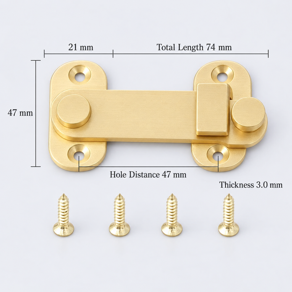 Brassivo Hasp Solid Brass Cabinet Latch