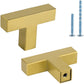 Brushed Brass Square Cabinet Pulls for Kitchen Cabinets & Drawers