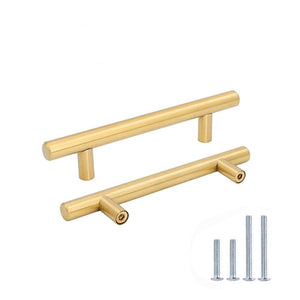 10 Pack Brushed Gold Stainless Steel Cabinet Pulls