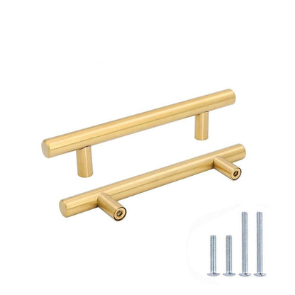 10 Pack Brushed Gold Stainless Steel Cabinet Pulls