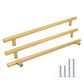 10 Pack Brushed Gold Stainless Steel Cabinet Pulls