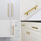 10 Pack Brushed Gold Stainless Steel Cabinet Pulls
