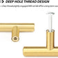 10 Pack Brushed Gold Stainless Steel Cabinet Pulls