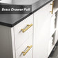 10 Pack Brushed Gold Stainless Steel Cabinet Pulls