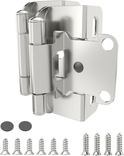 Kendall 1/2 in. Overlay Self-Closing Semi-Concealed Cabinet Hinges