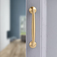 Gold Curved Brass Cabinet Pulls and Knobs for Wardrobes