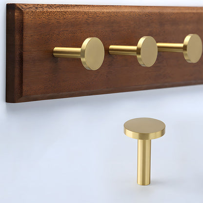 Modern Solid Brass Wall Pegs for Coats & Bags