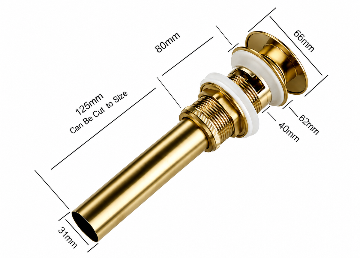 Bathroom Sink Pop-Up Drain & P-Trap Drain Pipe