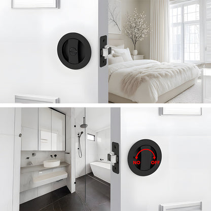Round Pocket Door Lock for Interior Sliding Doors