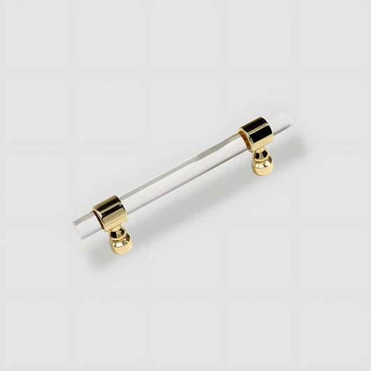 Clear Acrylic Cabinet Pulls and Knobs, Gold / Silver Options