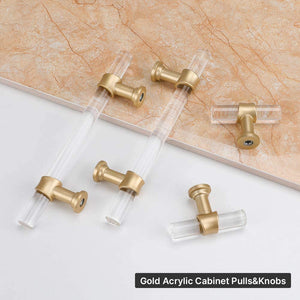 Clear Acrylic Cabinet Pulls and T-Bar Knobs