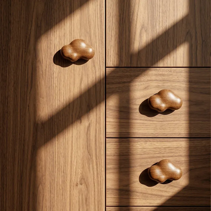 Cloud-Shaped Wood Cabinet Knob for Dressers and Cabinets