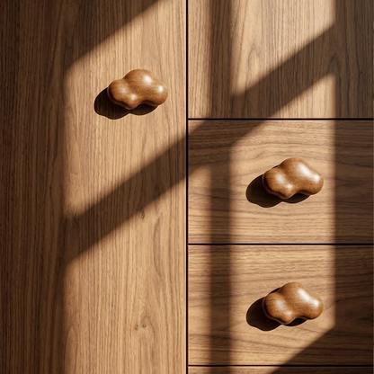 Cloud-Shaped Wood Cabinet Knob for Dressers and Cabinets