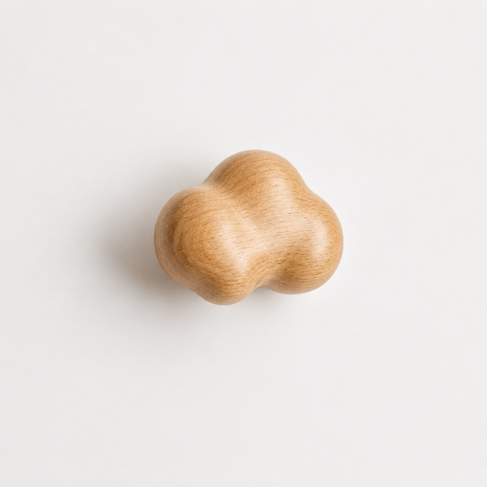 Cloud-Shaped Wood Cabinet Knob for Dressers and Cabinets