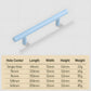 Colorful Aluminum Alloy Round Bar Cabinet Pulls