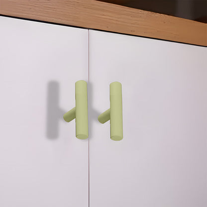 Colorful Aluminum Alloy Round Bar Cabinet Pulls