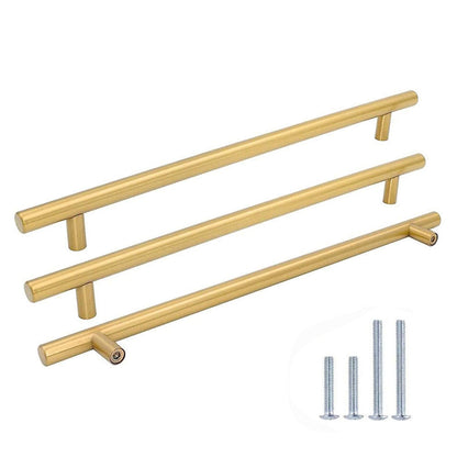 Comforsyco 10 Pack Brushed Gold Stainless Steel Cabinet Pulls