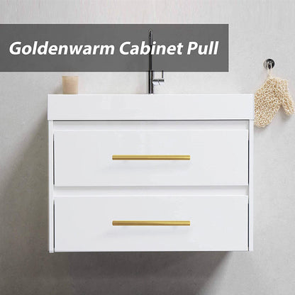 Comforsyco 10 Pack Brushed Gold Stainless Steel Cabinet Pulls