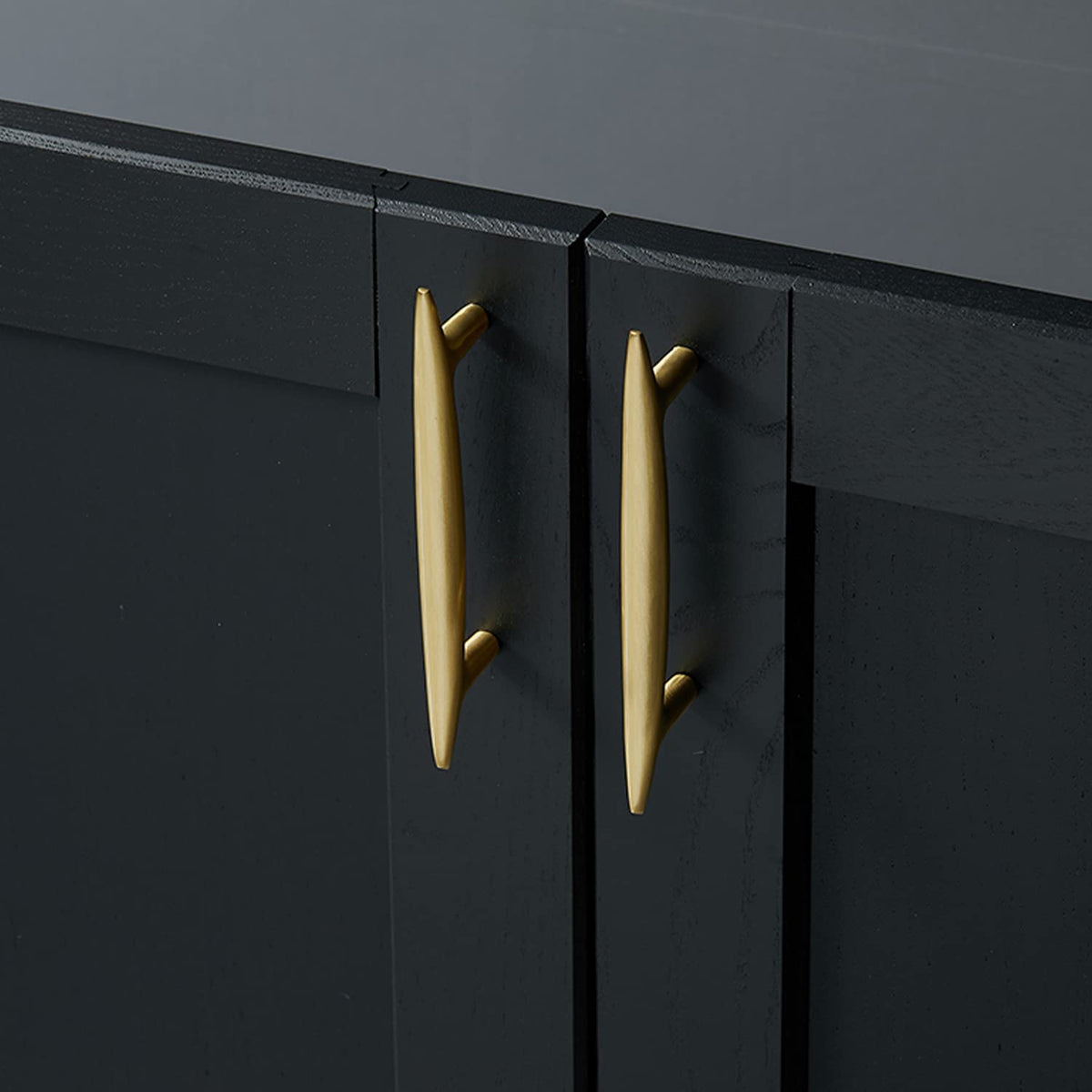 Comforsyco 1Modernist Soild Gold Brass Cabinet Handles And Kitchen Cupboard Knobs