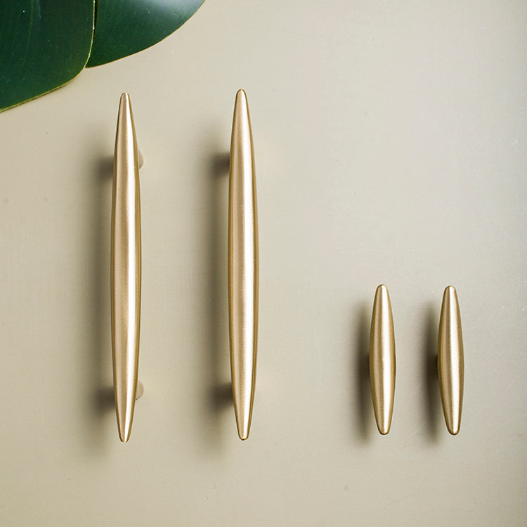 Comforsyco 1Modernist Soild Gold Brass Cabinet Handles And Kitchen Cupboard Knobs