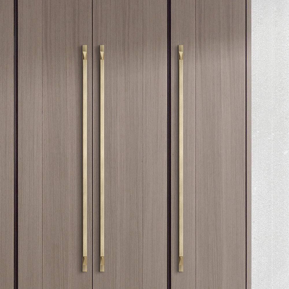 Comforsyco 2 Pack Aluminum Edge Pull Cabinet Handles