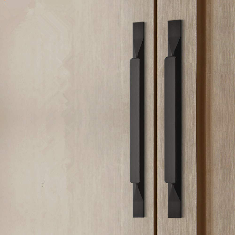 Comforsyco 2 Pack Aluminum Edge Pull Cabinet Handles