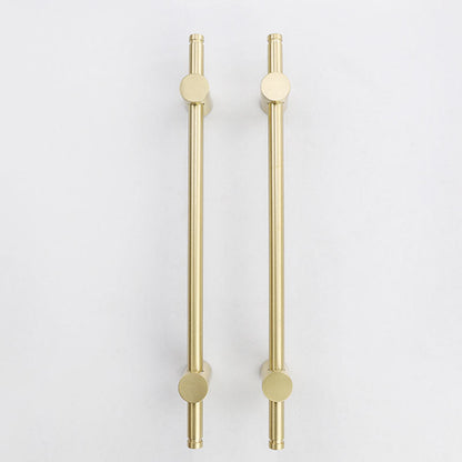 Comforsyco Adjustable Long Round Bar Cabinet Pulls, Gold / Brushed Brass Finish