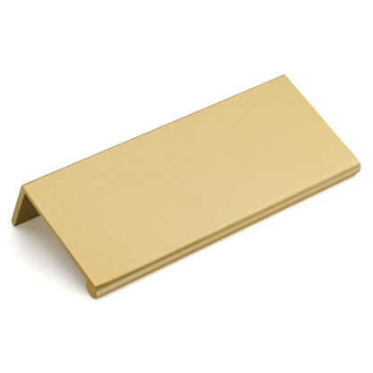 Square aluminum cabinet edge pull, presented for reference on a clean neutral background