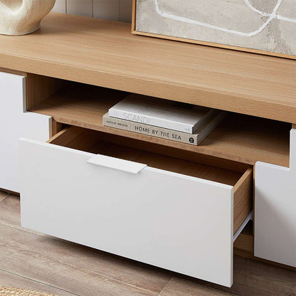 White square aluminum cabinet edge pull, presented for reference against the cabinet surface for scale