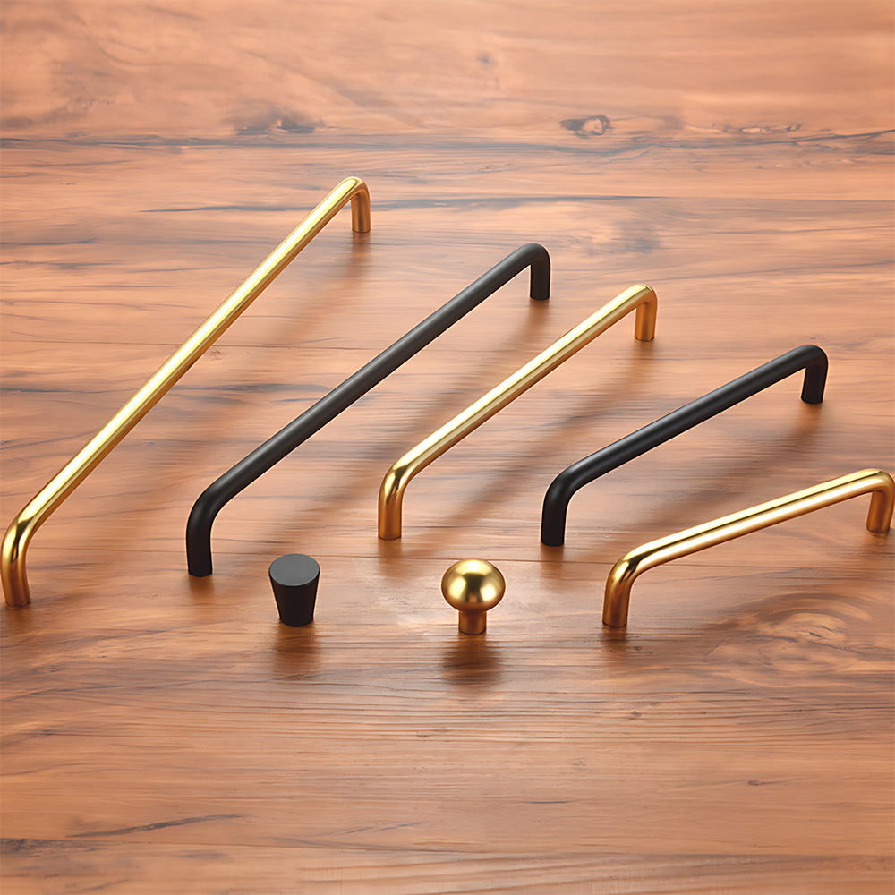 Comforsyco Aluminum Alloy Rounded Arc Cabinet Pulls and Drawer Handles