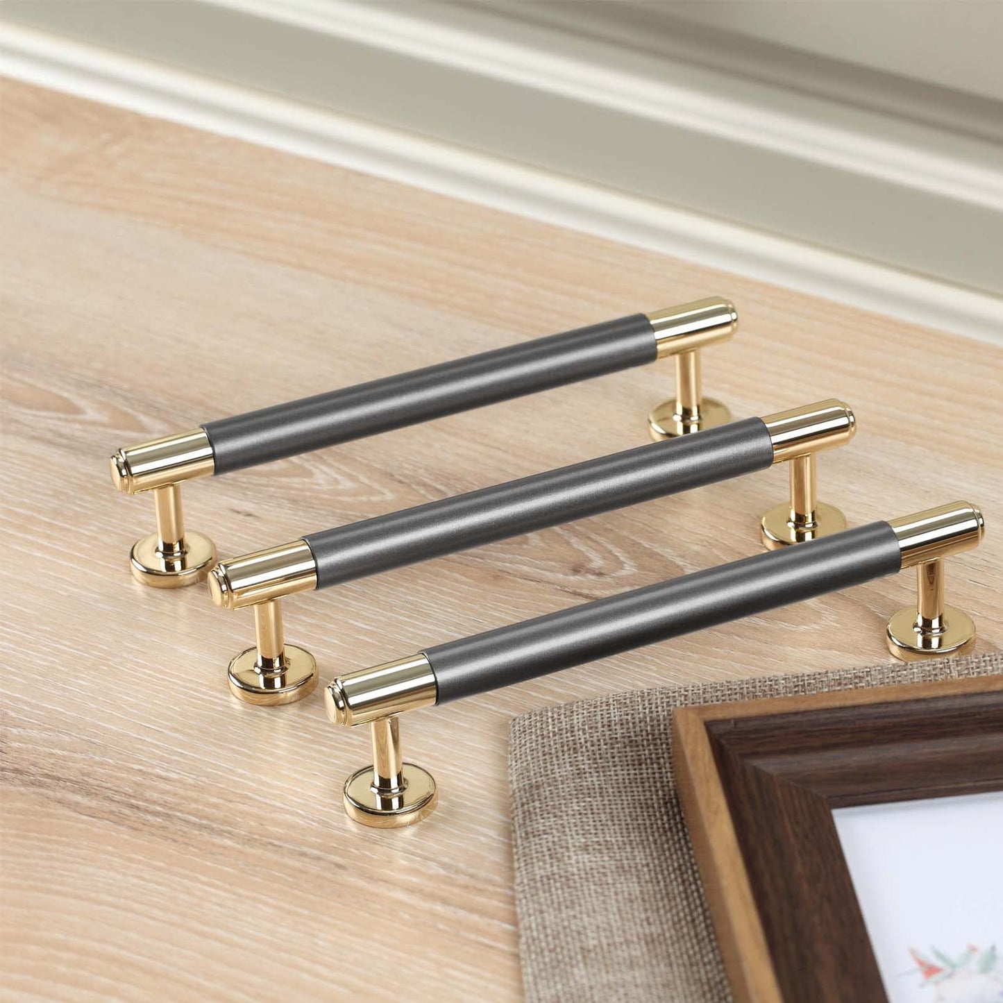 Comforsyco Aluminum Alloy Splicing Kitchen Cabinet Pulls