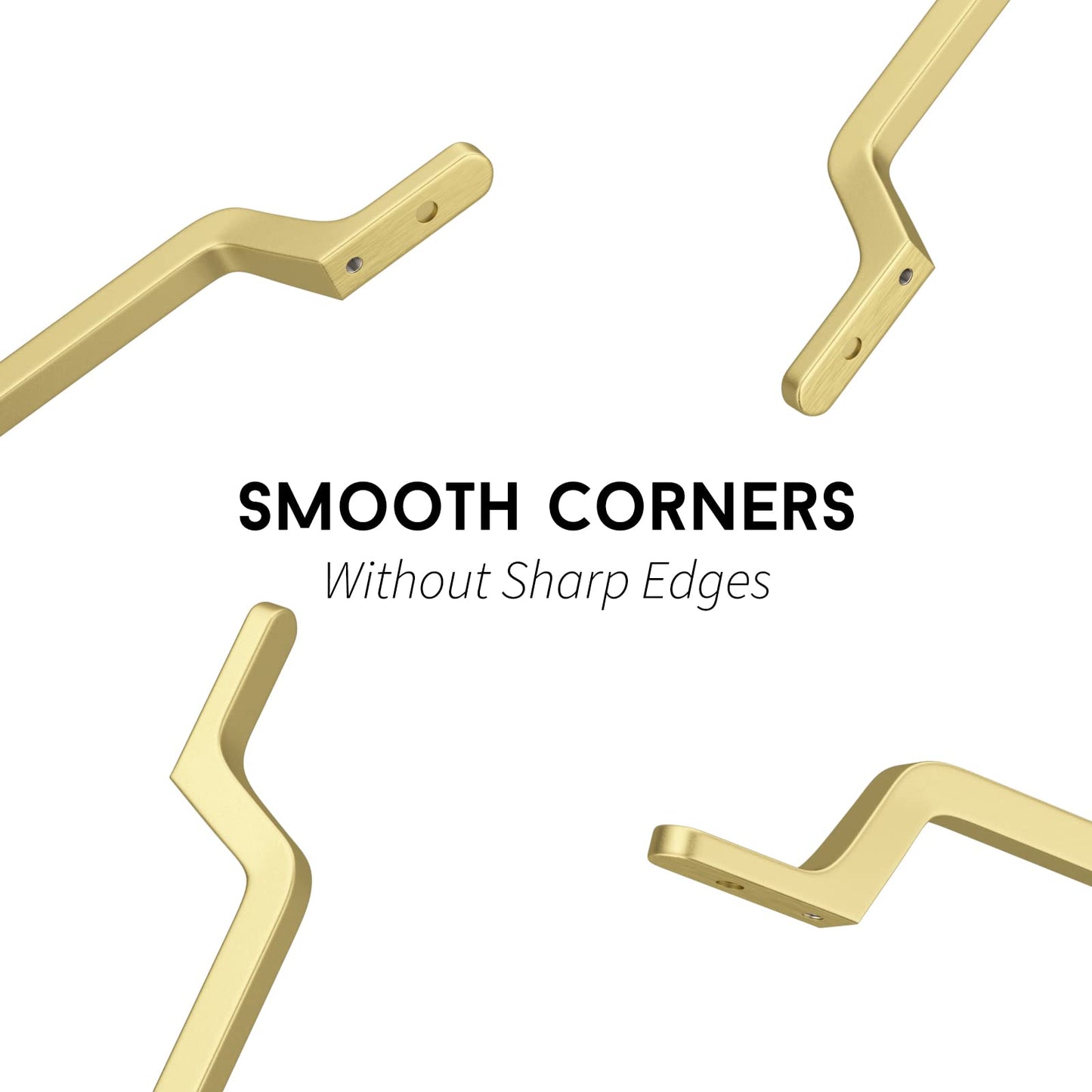 Comforsyco Angled Bar Cabinet Pulls, Aluminum Alloy Drawer Handles
