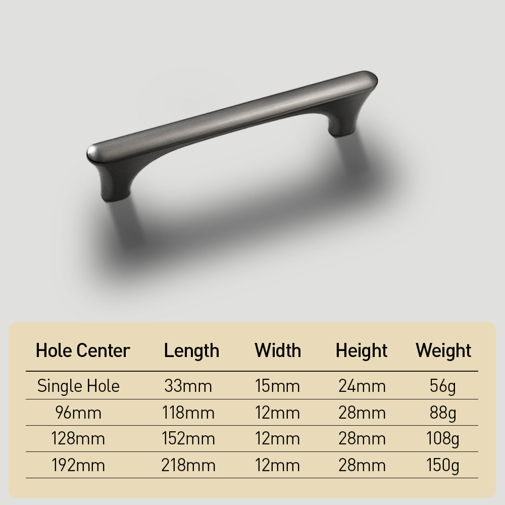 Comforsyco Arched Half Moon Cabinet Handles and Knobs, Zinc Alloy