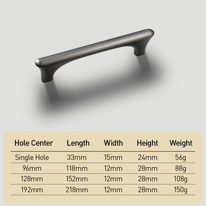Comforsyco Arched Half Moon Cabinet Handles and Knobs, Zinc Alloy