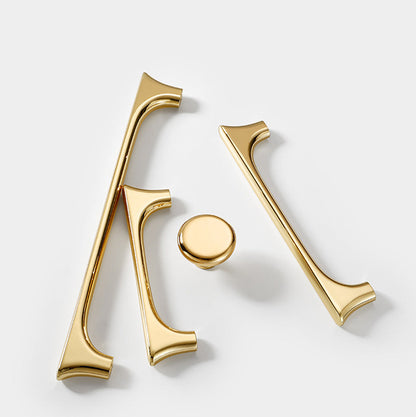 Comforsyco Arched Half Moon Cabinet Handles and Knobs, Zinc Alloy
