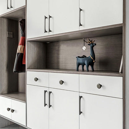 Comforsyco Arched Half Moon Cabinet Handles and Knobs, Zinc Alloy